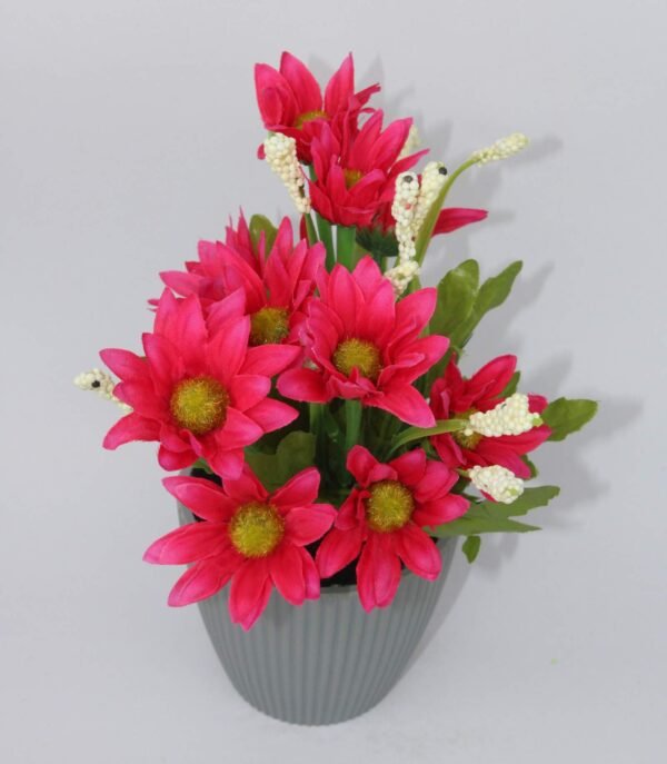 BST-DP Flower arrangement (with pot) Pot's Width:- 9cm, Height :- 23cm - Image 4
